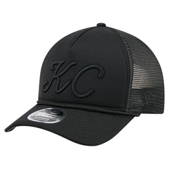 Kansas City Royals City Initial 9FORTY A-Frame M-Crown Adjustable Trucker Hat - Black | New Era