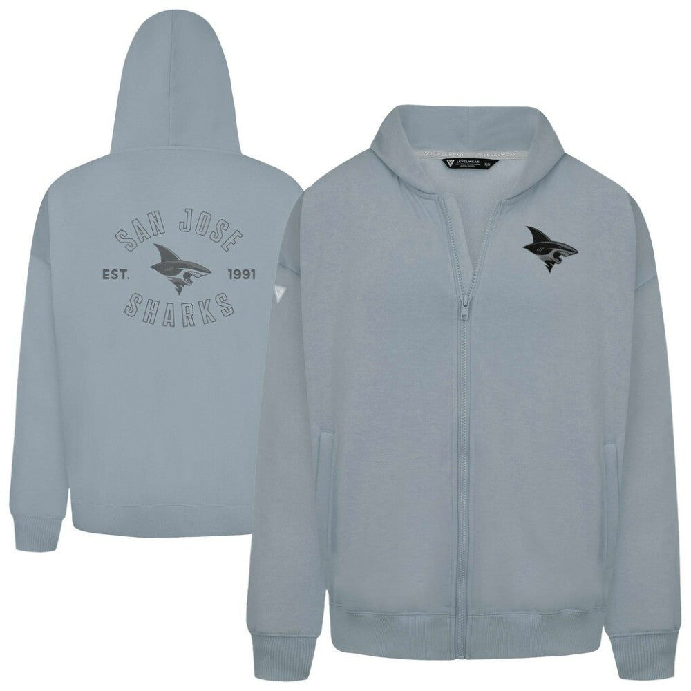 San Jose Sharks Levelwear Uphill Abyssal Full-Zip Hoodie