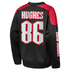 Jack Hughes New Jersey Devils Outerstuff Youth Best Defense Name & Number Crewneck Sweatshirt