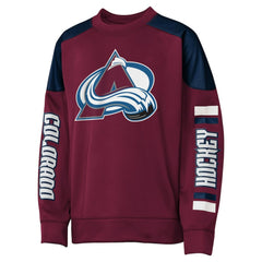 Nathan MacKinnon Colorado Avalanche Outerstuff Youth Best Defense Name & Number Crewneck Sweatshirt