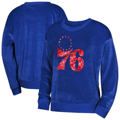 Philadelphia 76ers Outerstuff Youth Girls Step Back Sweatshirt - Royal outlet
