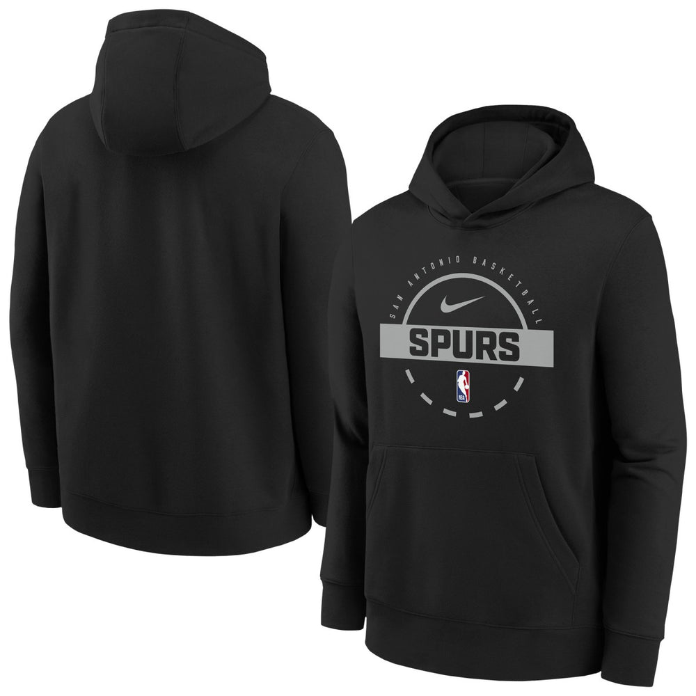 San Antonio Spurs Youth 2025/26 Club Fleece Practice Hoodie - Black | Nike discount