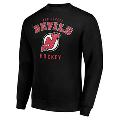 New Jersey Devils Men's Starter Team Logo Fleece Pullover Sweatshirt
