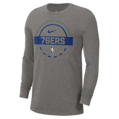 Philadelphia 76ers Authentic Long Sleeve Practice T-Shirt - Charcoal | Nike on sale