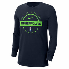 Minnesota Timberwolves Authentic Long Sleeve Practice T-Shirt - Navy | Nike cheap