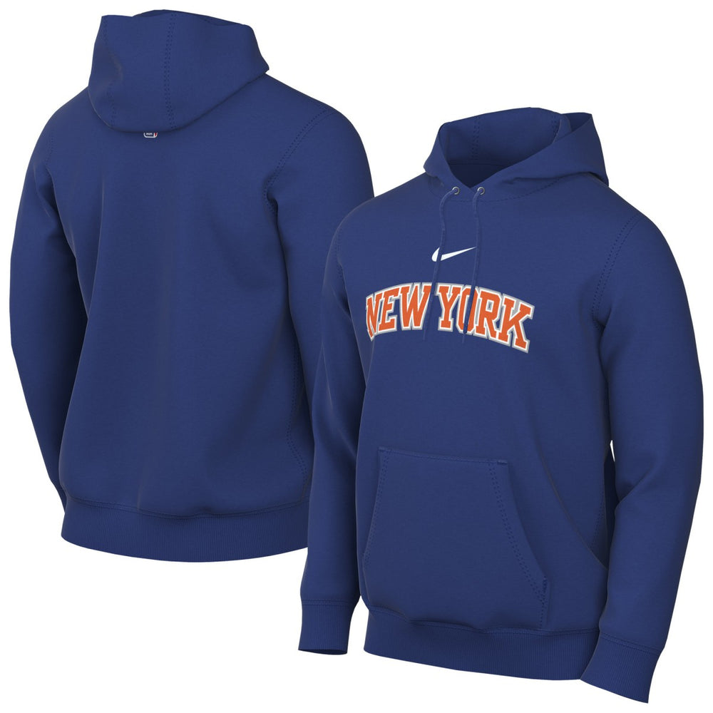 New York Knicks Sportswear Essential Wordmark Club Hoodie - Blue | Nike shop