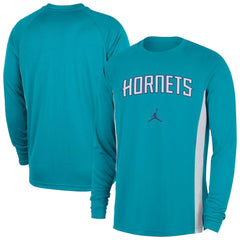 Charlotte Hornets Jordan Brand 2025/26 Authentic Pre-Game Legend Dri-FIT Long Sleeve Shooting Shirt - Teal on sale