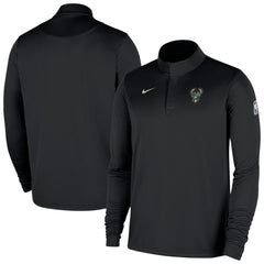 Milwaukee Bucks 2025/26 Authentic Coaches Quarter-Zip Dri-Fit Top - Black | Nike online