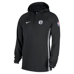Brooklyn Nets Authentic On Court Zone Quarter-Zip Dri-FIT Hoodie Jacket - Black | Nike shop