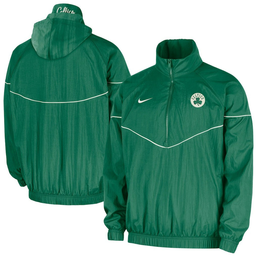 Boston Celtics Courtside Windrunner Woven Half-Zip Hooded Jacket - Kelly Green | Nike shop