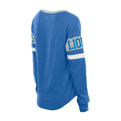 NFL Detroit Lions Women's Throwback Lace-Up Long-Sleeve T-Shirt