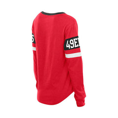NFL San Francisco 49ers Women's Throwback Lace-Up Long-Sleeve T-Shirt