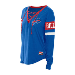 NFL Buffalo Bills Women's Throwback Lace-Up Long-Sleeve T-Shirt