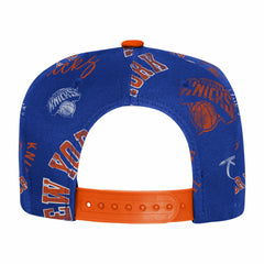 New York Knicks Outerstuff Youth Street Hooper Allover Print Snapback Hat - Blue cheap