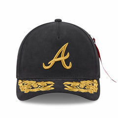 Atlanta Braves x Alpha Industries A-Frame 9FORTY Adjustable Hat - Black | New Era