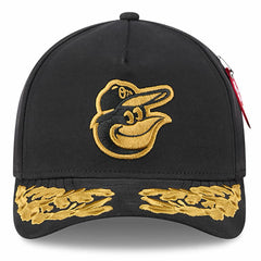Baltimore Orioles x Alpha Industries A-Frame 9FORTY Adjustable Hat - Black | New Era