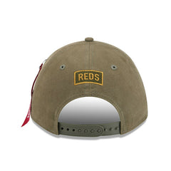 Cincinnati Reds x Alpha Industries A-Frame 9FORTY Adjustable Hat - Olive | New Era