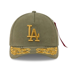 Los Angeles Dodgers x Alpha Industries A-Frame 9FORTY Adjustable Hat - Olive | New Era