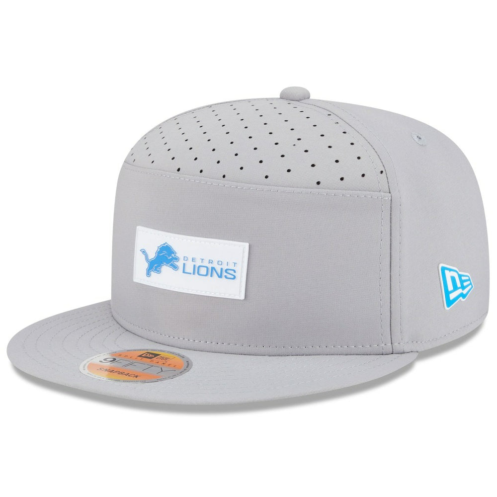 NFL Detroit Lions 2025 Sideline Split Panel 9FIFTY Snapback Hat