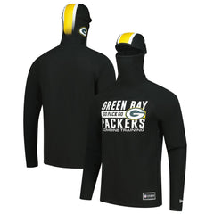 NFL Green Bay Packers Functional Fandom Balaclava Helmet Stripe Tri-Blend Hoodie