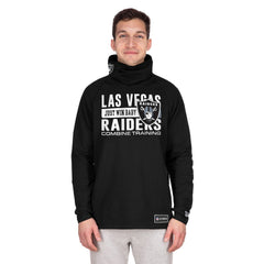 NFL Las Vegas Raiders Functional Fandom Balaclava Helmet Stripe Tri-Blend Hoodie