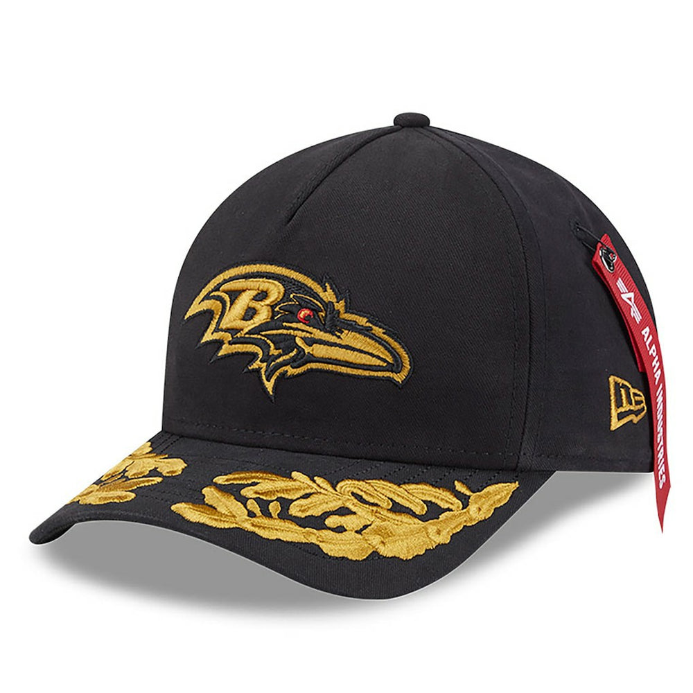 NFL Baltimore Ravens x Alpha Industries A-Frame 9FORTY Adjustable Hat