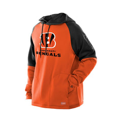 NFL Cincinnati Bengals Combine Authentic Color Block Raglan Pullover Hoodie