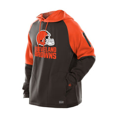 NFL Cleveland Browns Combine Authentic Color Block Raglan Pullover Hoodie