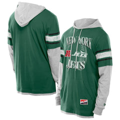NFL New York Jets Twofer Layered Long Sleeve Hoodie T-Shirt
