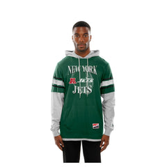 NFL New York Jets Twofer Layered Long Sleeve Hoodie T-Shirt