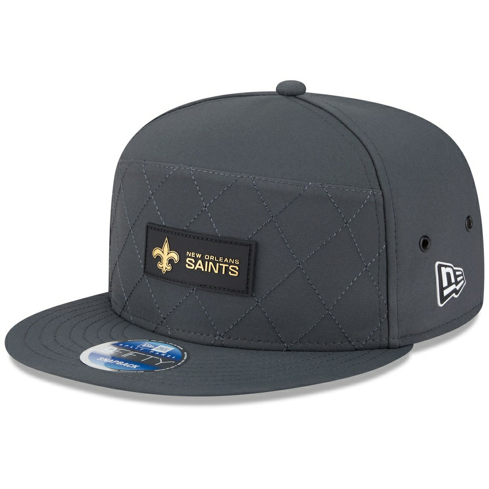 NFL New Orleans Saints 2025 Sideline Cold Weather Split Panel 9FIFTY Snapback Hat