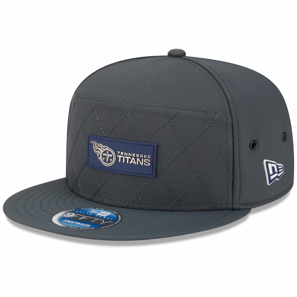 NFL Tennessee Titans 2025 Sideline Cold Weather Split Panel 9FIFTY Snapback Hat