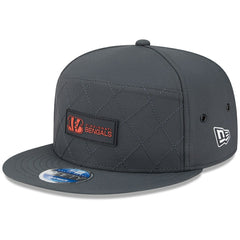 NFL Cincinnati Bengals 2025 Sideline Cold Weather Split Panel 9FIFTY Snapback Hat