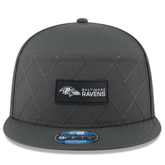 NFL Baltimore Ravens 2025 Sideline Cold Weather Split Panel 9FIFTY Snapback Hat