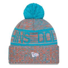 NFL Miami Dolphins 2025 Sideline Cold Weather Cuffed Knit Hat with Pom