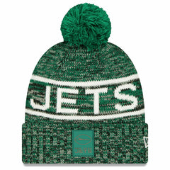 NFL New York Jets 2025 Sideline Cold Weather Cuffed Knit Hat with Pom