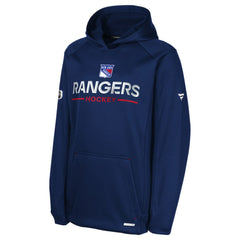 New York Rangers Fanatics Youth Authentic Pro Rink Raglan Hoodie