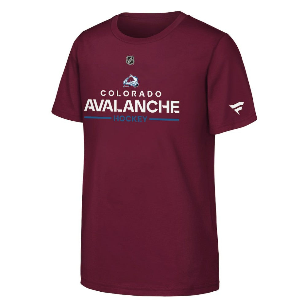 Colorado Avalanche Fanatics Youth Authentic Pro Wordmark T-Shirt