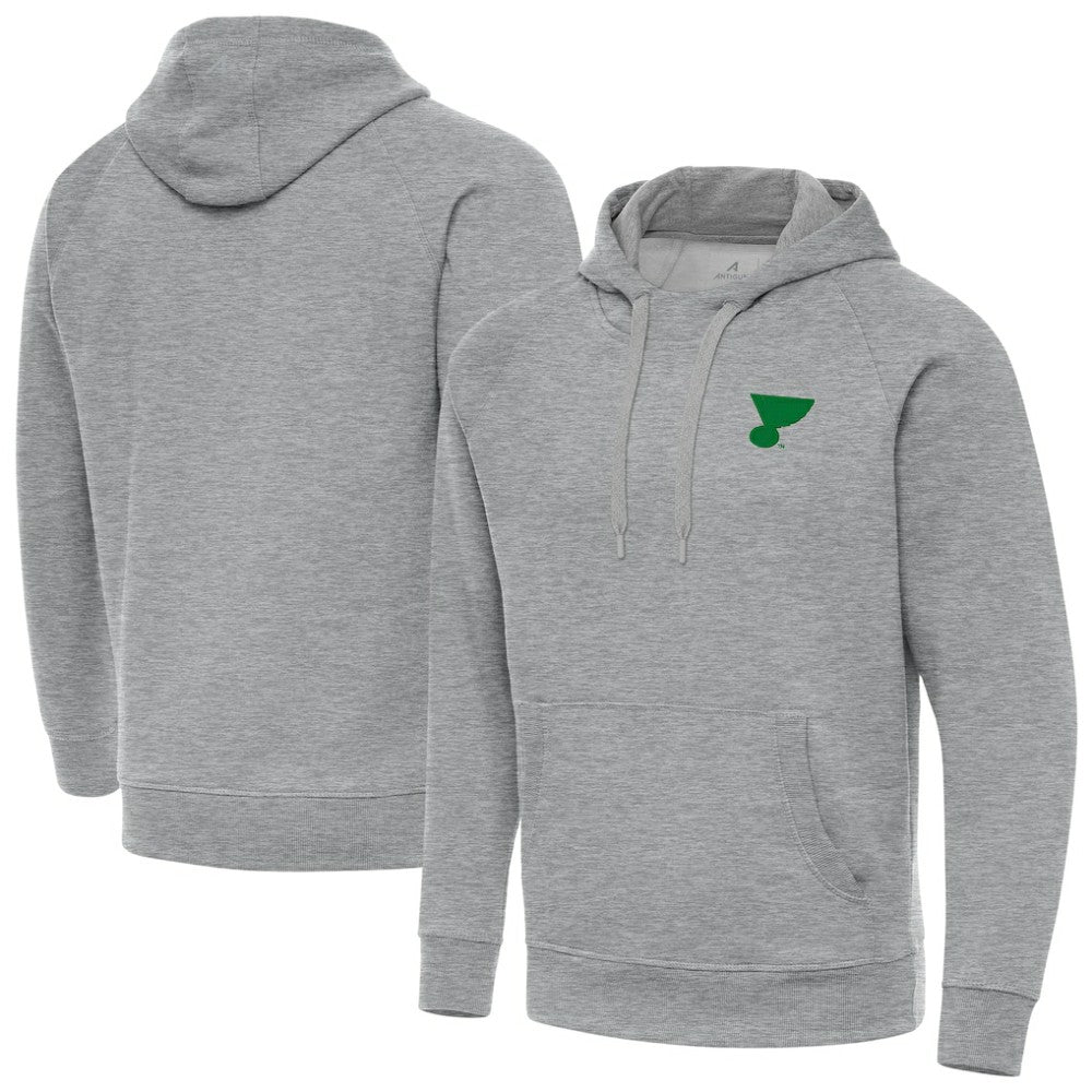 St. Louis Blues Antigua St. Patrick's Day Victory Pullover Hoodie