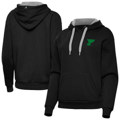 St. Louis Blues Antigua Women's St. Patrick's Day Victory Pullover Hoodie