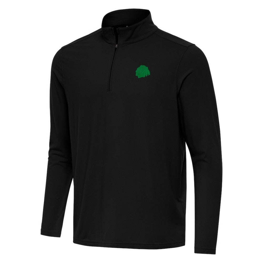 Chicago Blackhawks Antigua St. Patrick Intent Quarter-Zip Pullover Top