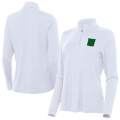 New York Rangers Antigua Women's St. Patrick's Day Intent Quarter-Zip Performance Pullover