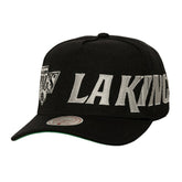 Los Angeles Kings Mitchell & Ness Busted Logo Wordmark Wrap-Around Pro Pinch Adjustable Hat