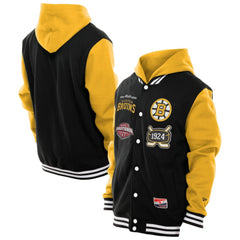 Boston Bruins New Era Full-Snap Fleece Hoodie Jacket