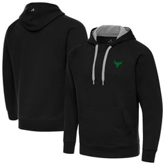 Chicago Bulls Antigua St. Patrick's Day Victory Raglan Pullover Hoodie - Black cheap