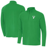 Milwaukee Bucks Antigua St. Patrick's Day Intent Quarter-Zip Jacket - Kelly Green online