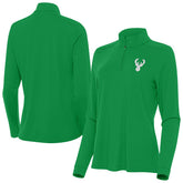 Milwaukee Bucks Antigua Women's St. Patrick's Day Intent Quarter-Zip Top - Kelly Green online