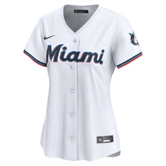 Miami Marlins Women's Home Limited Custom Jersey - White | Nike