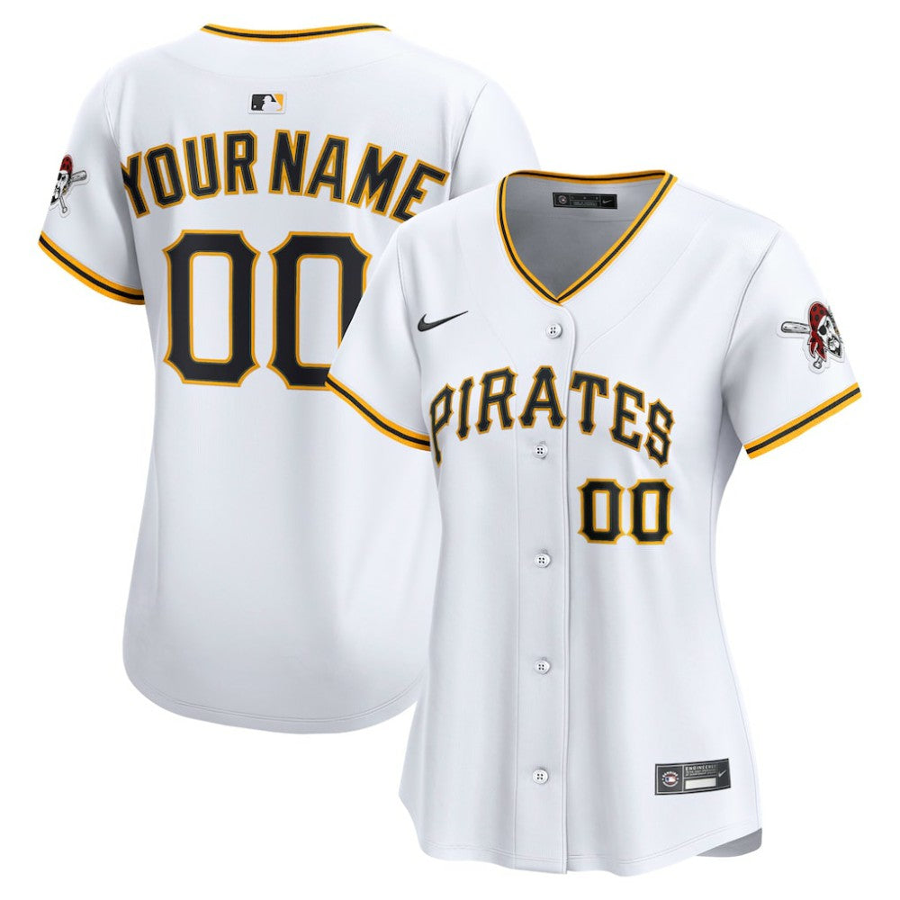Pittsburgh Pirates Women's Home Limited Custom Jersey - White | Nike