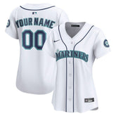 Seattle Mariners Women's Home Limited Custom Jersey - White | Nike